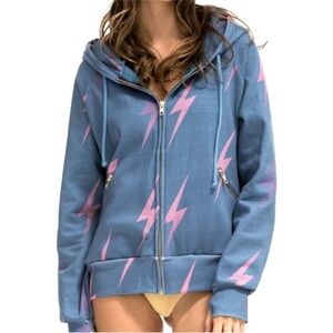 Aviator Nation Bolt Repeat Zip Hoodie Sweatshirt